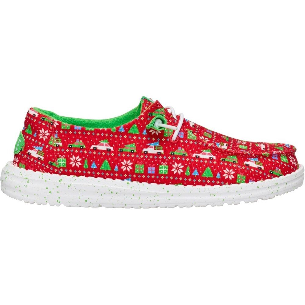 Women's Holiday Slip-On Loafers Textile Cotton Casual Shoes Size 8 - Picture 7 of 9